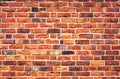 Texture, red brick wall background. Royalty Free Stock Photo