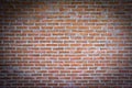 Texture red bricks wall background of old vintage Royalty Free Stock Photo