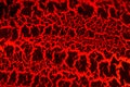 Texture of red glowing lava