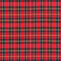 Texture of red plaid fabric