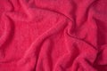 Texture of red towel Royalty Free Stock Photo