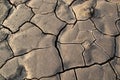 the texture of refractory clay with large cracks.drought and environmental problems