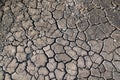 the texture of refractory clay with large cracks.drought and environmental problems