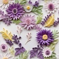 Texture-rich Paper Cut Flower Art By Marguerite Blasingame Royalty Free Stock Photo
