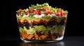 Texture-rich Seven-layer Dip: A Fusion Of Mexican And American Flavors