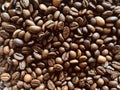 Texture of roasted ready to drink coffee close-up Royalty Free Stock Photo