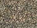 Texture of a rock wall built with the ancient dry stone technique. Royalty Free Stock Photo