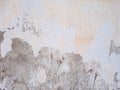 Texture of an old rough concrete wall with peeling paint, cracks and scratches Royalty Free Stock Photo