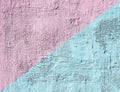 Texture of the rough finishing plasterwork painted in pink and blue colors Royalty Free Stock Photo