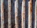 Texture, rusty container, pattern light shadow pattern Royalty Free Stock Photo