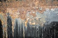 Rusty black metal texture, close-up abstraction background Royalty Free Stock Photo