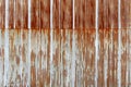 Texture of rusty Corrugated metal sheet, galvanized iron plate Royalty Free Stock Photo
