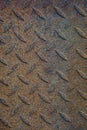 Texture of rusty tread plate Royalty Free Stock Photo
