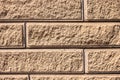 Texture of sand-colored bricks background close up Royalty Free Stock Photo