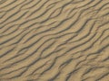 Texture of sand waves on the beach or in the desert. the ripples of the sand is diagonal. Royalty Free Stock Photo