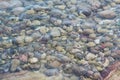 Texture of sea surface and pebbles