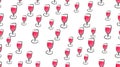 Texture, seamless pattern of beautiful hand-drawn watercolor wine glasses. The background. Vector illustration Royalty Free Stock Photo