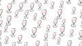 Texture, seamless pattern of beautiful hand-drawn watercolor wine glasses. The background. Vector illustration Royalty Free Stock Photo