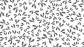 Texture seamless pattern of black plant branches with leaves and stems of natural beautiful malt used in brewing for making Royalty Free Stock Photo