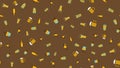 Texture seamless pattern from a set of raivy good tasty refreshing alcoholic drinks cocktails whiskey beer coffee tea with ice Royalty Free Stock Photo