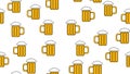 Texture seamless pattern from a set of raivy good tasty refreshing alcoholic drinks of hops light and dark malt foam beer Royalty Free Stock Photo