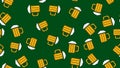 Texture seamless pattern from a set of raivy good tasty refreshing alcoholic drinks of hops light and dark malt foam beer Royalty Free Stock Photo