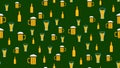 Texture seamless pattern from a set of raivy good tasty refreshing alcoholic drinks of hops light and dark malt foam beer Royalty Free Stock Photo