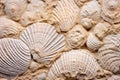 texture of seashell fossil in soft sandstone