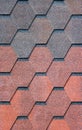 The texture of the shingles is close-up. Roofing material Royalty Free Stock Photo