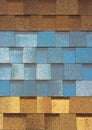 The texture of the shingles is close-up. Roofing material Royalty Free Stock Photo