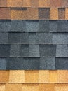 The texture of the shingles is close-up. Roofing material Royalty Free Stock Photo