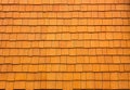 The texture of the shingles is close-up. Roofing material Royalty Free Stock Photo