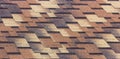 The texture of the shingles is close-up. Roofing material Royalty Free Stock Photo