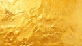 Texture of shiny yellow gold foil sheet. Gold background. Royalty Free Stock Photo