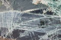 Texture of broken windshield after car accident Royalty Free Stock Photo