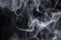 Blur white smoke on black background Royalty Free Stock Photo