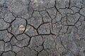 Texture soil dry crack background pattern of drought lack of water of nature white black old broken Royalty Free Stock Photo