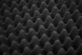 Texture soundproof panel of polyurethane foam. Abstract black rubber foam background