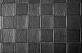 The texture of the squares black woven leather. Background. Royalty Free Stock Photo