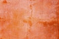 Texture stain of plastered on orange cement wall Surface rough w