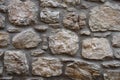 Texture of the stone masonry. wall of large rough stones. Gray stone wall background. part of a stone wall, for background or Royalty Free Stock Photo