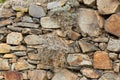 The texture of the stone. Natural mountain stone in the forest. Moss-covered stones in the forest. Granite stones close up Royalty Free Stock Photo