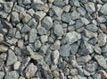 Texture of stone rubble, surface with a large number stones