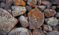 Texture stone wall, with Armenian stones Royalty Free Stock Photo