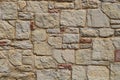 Texture of a stone wall. House stone wall with square tiles texture background. Part of a stone fence, for background or texture