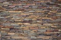 Texture of a stone wall from long and rough stones of different sizes and tone