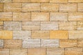 Texture of a stone wall made of shell rock blocks. Brick wall from blocks of natural origin Royalty Free Stock Photo