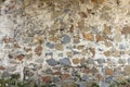 Texture of a stone wall with many big brown and grey stones armed with cement. Old castle stone wall texture background for Royalty Free Stock Photo