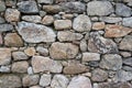 Texture of a stone wall. Old castle stone wall background. Wall made of wild stone. Natural background. Royalty Free Stock Photo