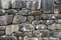 Texture of a stone wall. Old castle stone wall background. Wall made of wild stone. Natural background. Royalty Free Stock Photo